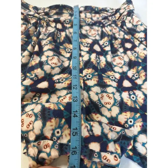 Anthropologie Boho Printed Smocked Shorts High Waist Flowy Viscose Medium - Picture 5 of 8